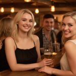 Blonde Girls, Party, Flirt, Sexy, Jungherrin, junge Domina, hübsche Herrin, Fürstin, Bar,