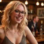 Blonde Jungherrin verspottet den Sklaven